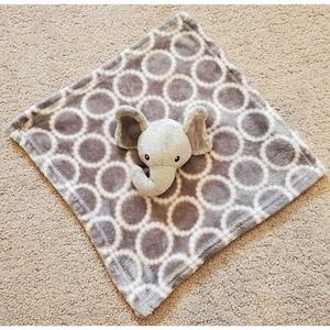 Soft Elephant Snuggle Security Geometric Blanket Lovey Lovie Plush